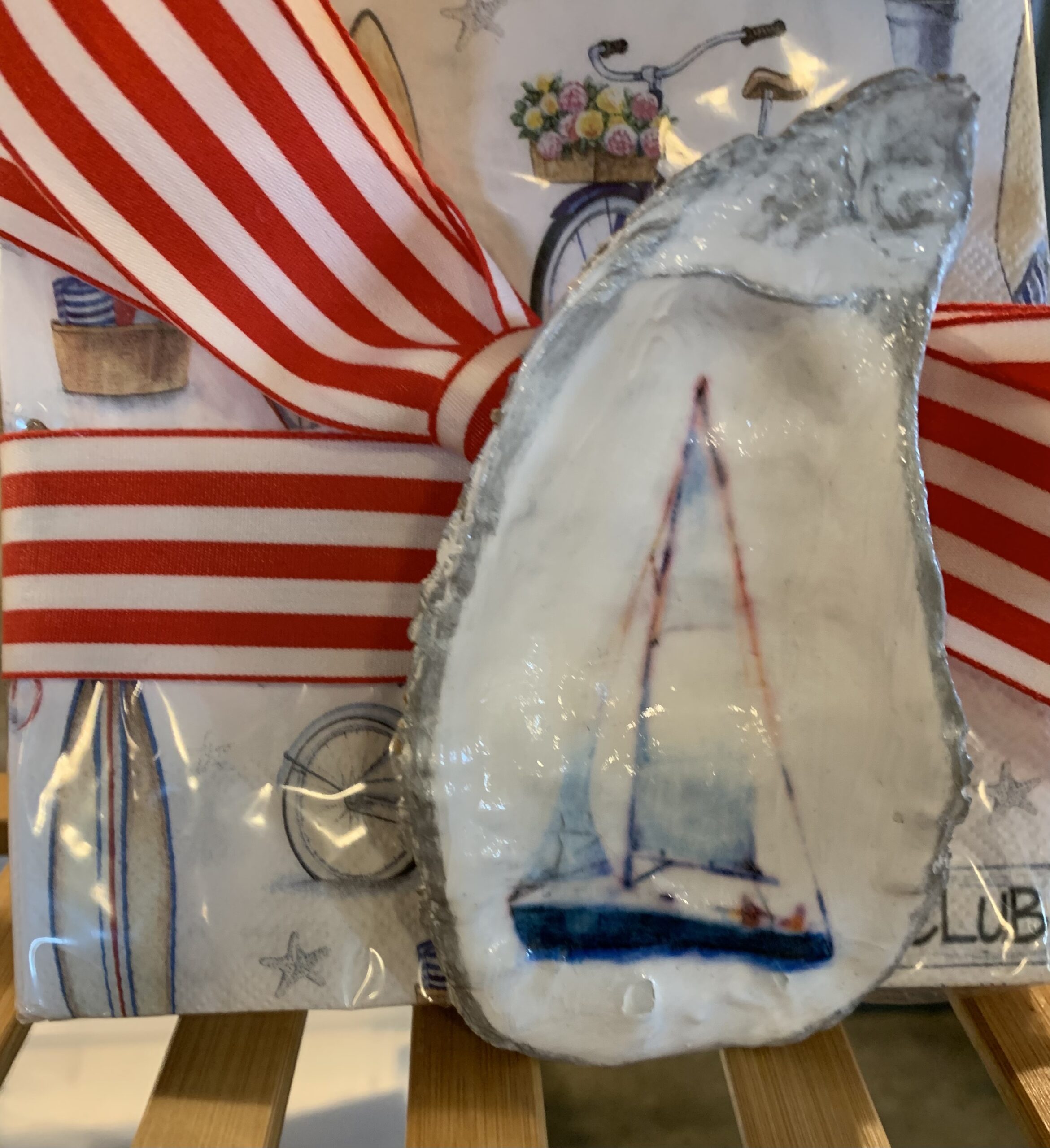 Sailboat - Come Sail Away!- Oyster Shell