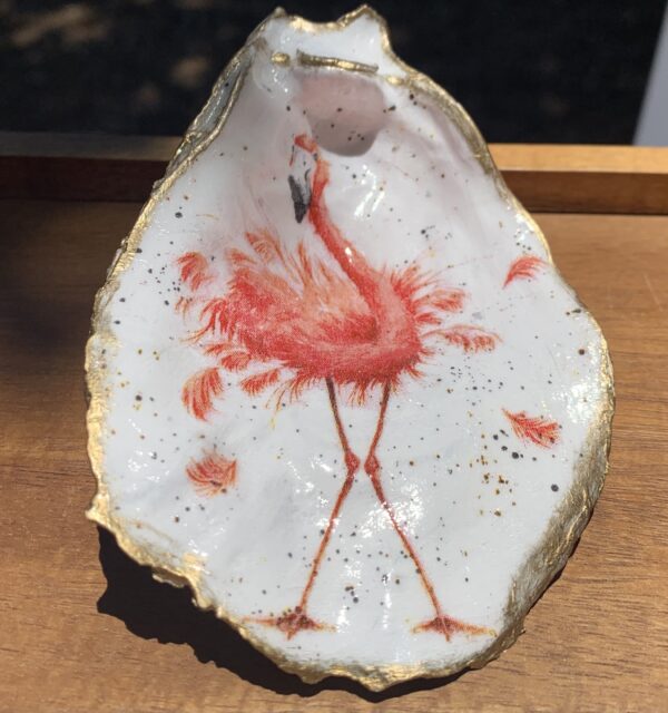 Whimsical Flamingo - Oyster Shell